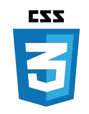 2ª img, fundo branco com letras pretas na parte superior, escrito CSS, e a baixo tem como um brasão azul claro com um 3 em branco